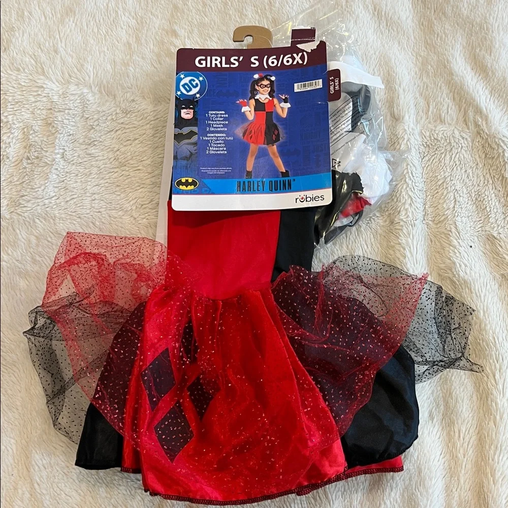 Harley Quinn Girls Costume / Red/Black/White small 6/6X